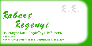 robert regenyi business card